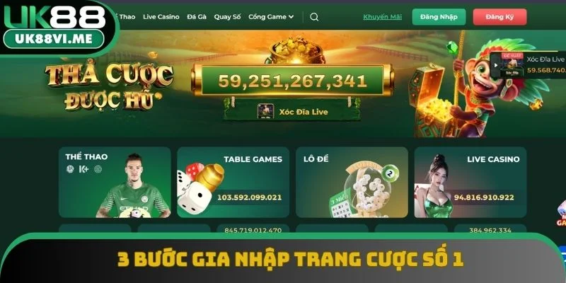 3 bước gia nhập trang cược số 1