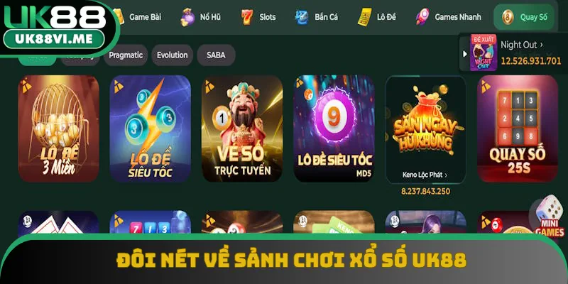 Đôi nét về sảnh chơi xổ số UK88